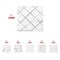 Durable White with Silver Diamond Paper Beverage/Cocktail Napkins (600 Napkins)